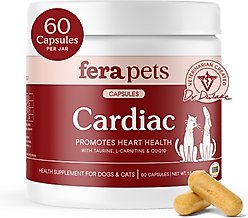 Fera Pets Cardiac Support Salmon Flavor Supplement for Dog & Cat, 60 capsules
