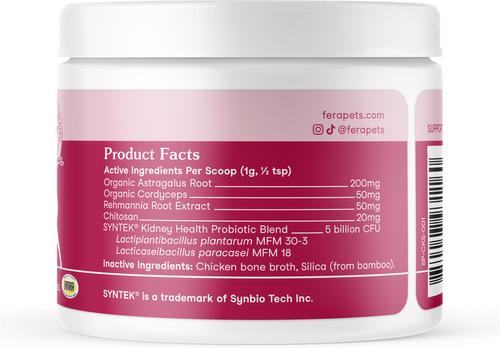 Show full view: Fera Pets Kidney Support Powdered Supplement for Dogs, 2.1-oz jar slide 8 of 11
