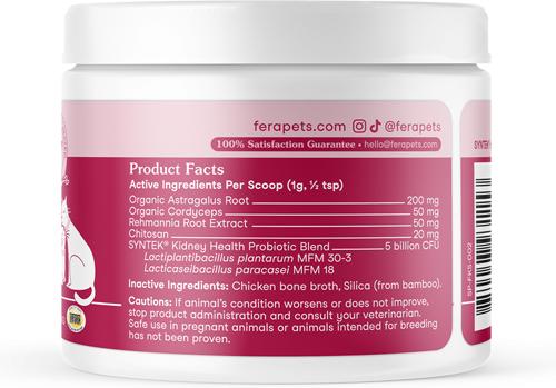 Show full view: Fera Pets Kidney Support Powdered Supplement for Cats, 2.1-oz jar slide 8 of 9