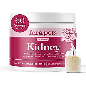 Fera Pets Kidney Support Powdered Supplement for Cats, 2.1-oz jar