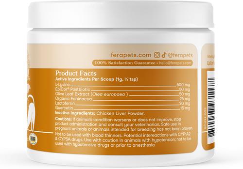 Show full view: Fera Pets Lysine Immune Powdered Supplement for Cats, 2.1-oz jar slide 8 of 9