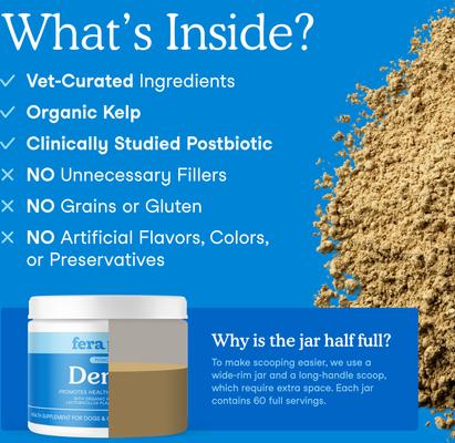 Show full view: Fera Pets Dental Support Powder Supplement for Dogs & Cats, 2.1-oz jar slide 4 of 12