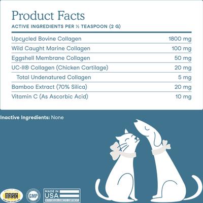 Show full view: Fera Pets Collagen Plus Powder Joint Supplement for Dogs & Cats, 4.23-oz pouch slide 7 of 11