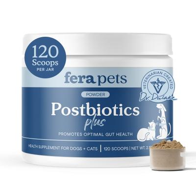 Show full view: Fera Pets Postbiotics Plus Powder Digestive Aid Supplement for Dogs & Cats, 2.10-oz jar slide 1 of 10