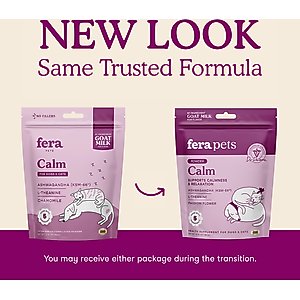 Fera Pets Calm Goat Milk Powder Supplement for Dogs & Cats, 6.34-oz pouch