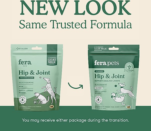 Show full view: Fera Pets Hip & Joint Goat Milk for Dogs & Cats, 6.34-oz pouch slide 2 of 9
