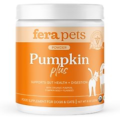 Fera Pets USDA Organic Pumpkin Plus Fiber Support for Dogs & Cats, 90 servings