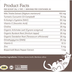 Fera Pets Liver Support with Milk Thistle & Turmeric Powder for Dogs & Cats, 2.5-oz jar