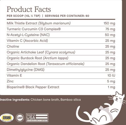 Show full view: Fera Pets Liver Support with Milk Thistle & Turmeric Powder for Dogs & Cats, 2.5-oz jar slide 7 of 12