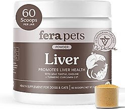 Fera Pets Liver Support with Milk Thistle & Turmeric Powder for Dogs & Cats, 2.5-oz jar