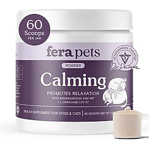 Fera Pets Calming Support Powder Supplement for Dogs & Cats, 2.5-oz jar