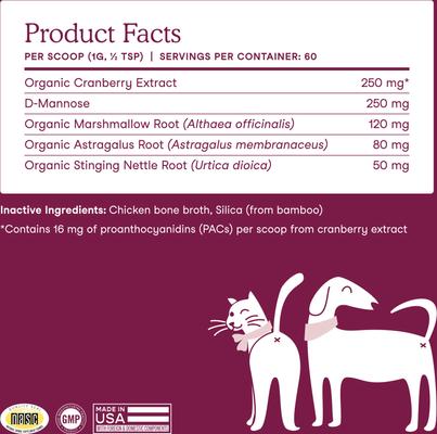 Show full view: Fera Pets Bladder Support Chicken Flavor Supplement for Dog & Cat, 2.16-oz jar slide 7 of 12
