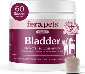 Fera Pets Bladder Support with Cranberry & D-Mannose, Chicken Flavored Supplement for Dogs & Cats, 2.16-o...