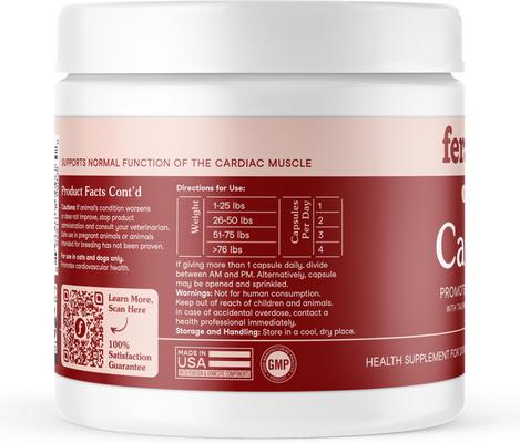 Show full view: Fera Pets Cardiac Support Salmon Flavor Supplement for Dog & Cat, 60 capsules slide 7 of 11