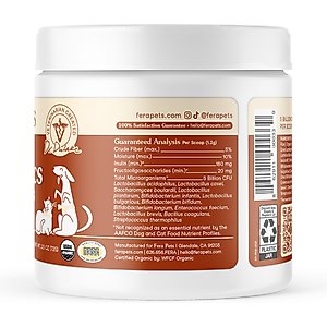 Fera Pets Probiotics with Organic Prebiotics for Dogs & Cats, 60 servings