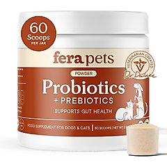 Fera Pets Probiotics with Organic Prebiotics for Dogs & Cats, 60 servings