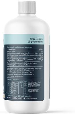 Show full view: Fera Pets Fish Oil + Vitamin E Supplement for Dog & Cat, 16-fl oz bottle slide 8 of 12