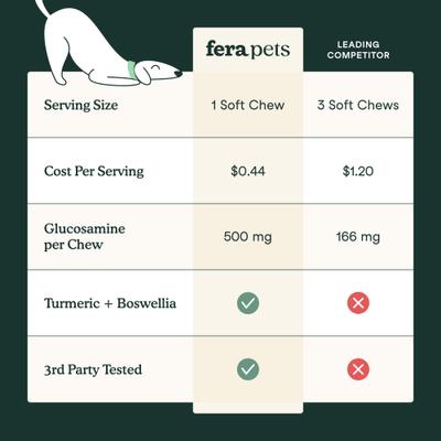 Show full view: Fera Pets Hip & Joint Supplement for Dogs, 10 count slide 6 of 11