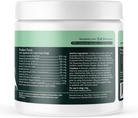 Show full view: Fera Pets Hip & Joint Soft Chew Supplement for Dog, 90 count slide 8 of 11