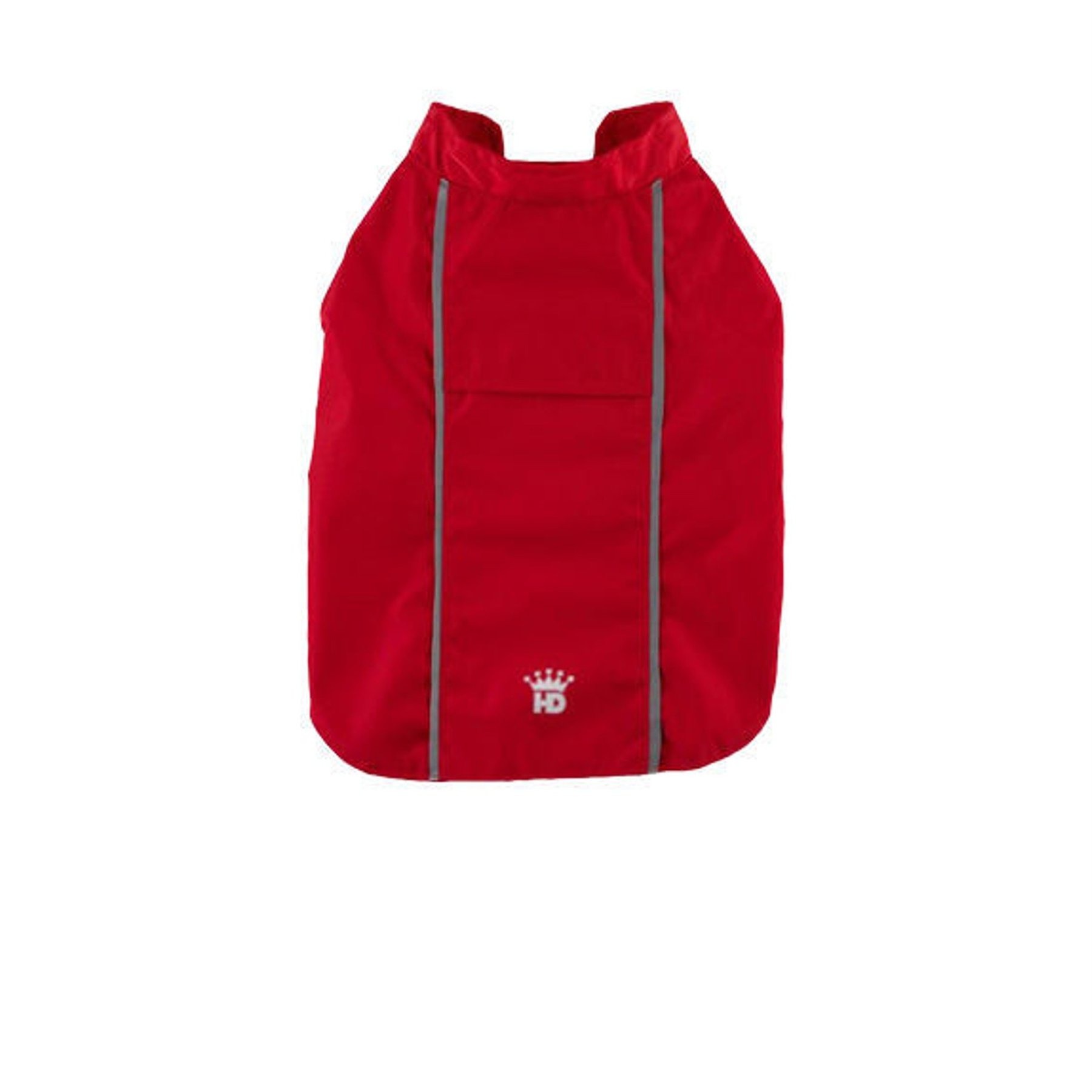 Hip Doggie HD Hoodless Dog Raincoat, Red, Medium