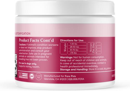 Show full view: Fera Pets Kidney Support Powdered Supplement for Dogs, 2.1-oz jar slide 7 of 11
