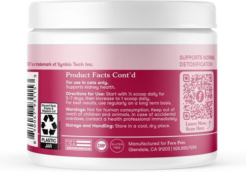 Show full view: Fera Pets Kidney Support Powdered Supplement for Cats, 2.1-oz jar slide 7 of 9