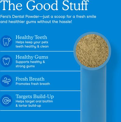 Show full view: Fera Pets Dental Support Powder Supplement for Dogs & Cats, 2.1-oz jar slide 3 of 12
