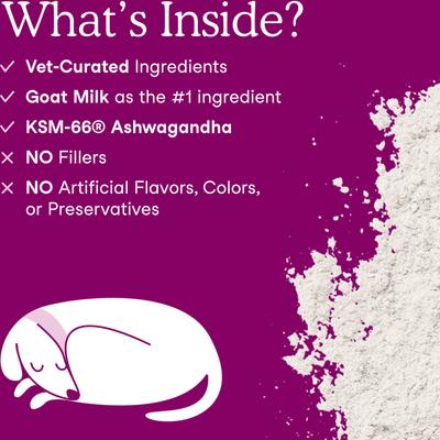 Show full view: Fera Pets Calm Goat Milk Powder Supplement for Dogs & Cats, 6.34-oz pouch slide 4 of 9