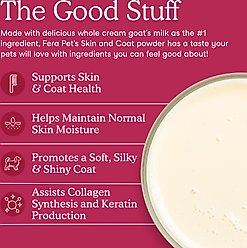 Fera Pets Skin & Coat Goat Milk Topper for Dogs & Cats, 6.34-oz pouch slide 2 of 7