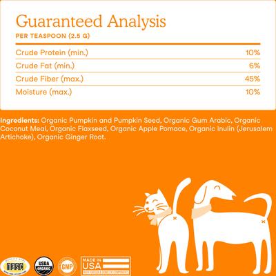 Show full view: Fera Pets Pumpkin Plus USDA Organic Fiber Support for Dogs & Cats, 8-oz jar slide 7 of 12