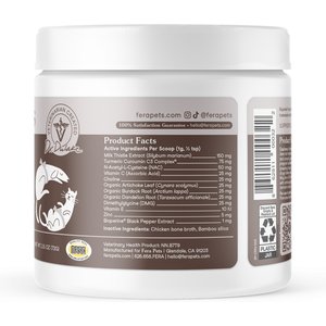 Fera Pets Liver Support with Milk Thistle & Turmeric Powder for Dogs & Cats, 2.5-oz jar