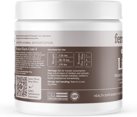 Show full view: Fera Pets Liver Support with Milk Thistle & Turmeric Powder for Dogs & Cats, 2.5-oz jar slide 8 of 12
