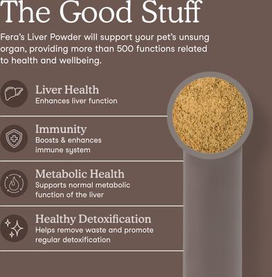 Show full view: Fera Pets Liver Support with Milk Thistle & Turmeric Powder for Dogs & Cats, 2.5-oz jar slide 3 of 12