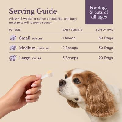 Show full view: Fera Pets Calming Support Powder Supplement for Dogs & Cats, 2.5-oz jar slide 5 of 10