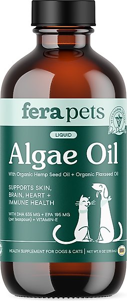 Show full view: Fera Pets Algae Oil Vegan Omega-3s Supplement for Dogs & Cats, 8-fl oz bottle slide 1 of 10