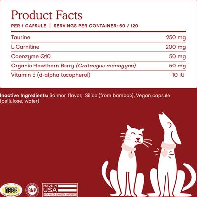 Show full view: Fera Pets Cardiac Support Salmon Flavor Supplement for Dog & Cat, 60 capsules slide 6 of 11