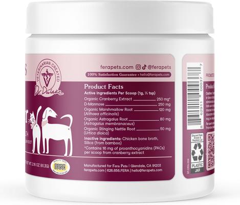 Show full view: Fera Pets Bladder Support Chicken Flavor Supplement for Dog & Cat, 2.16-oz jar slide 9 of 12