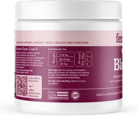 Show full view: Fera Pets Bladder Support Chicken Flavor Supplement for Dog & Cat, 2.16-oz jar slide 8 of 12