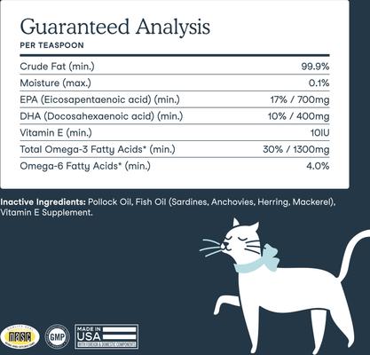 Show full view: Fera Pets Fish Oil + Vitamin E Supplement for Dog & Cat, 16-fl oz bottle slide 6 of 12