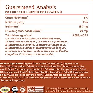 Fera Pets Probiotics with Organic Prebiotics for Dogs & Cats, 60 servings