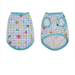 Hip Doggie Blue Gingham Dog Tank, Medium