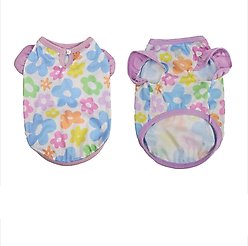 Hip Doggie Pastel Flower Ruffle Dog Shirt, Small