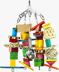 Beaktivity Boomerang Bird Toy Base, Multicolored Wood, Medium slide 2 of 4
