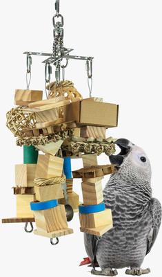 Show full view: Beaktivity Xcalibird Bird Toy Base, Soft Wood, Natural, Medium slide 4 of 5