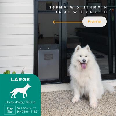 Show full view: Hakuna Pets All-Weather Patio Pet Door, Black, Large slide 2 of 9