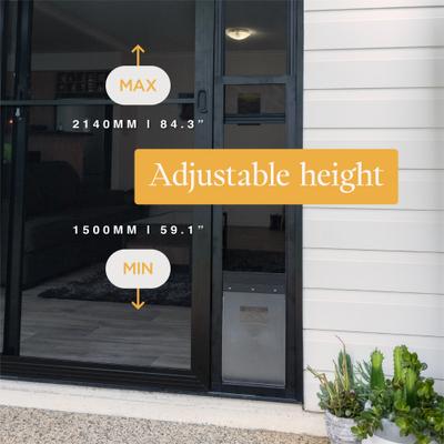 Show full view: Hakuna Pets All-Weather Patio Pet Door, Black, Medium slide 6 of 10