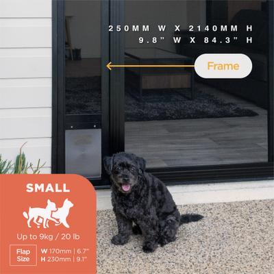 Show full view: Hakuna Pets All-Weather Patio Pet Door, Black, Small slide 3 of 10