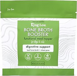 King Lou Bone Broth Booster Digestive Support Dog Food Topping, 5.97-oz bag