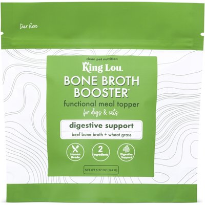 King Lou King Lou Bone Broth Booster Digestive Support Dog Food Topping, 5.97-oz bag
