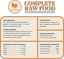 King Lou Complete Raw Food Turkey Freeze-Dried Dog Food, 14-oz bag slide 2 of 5